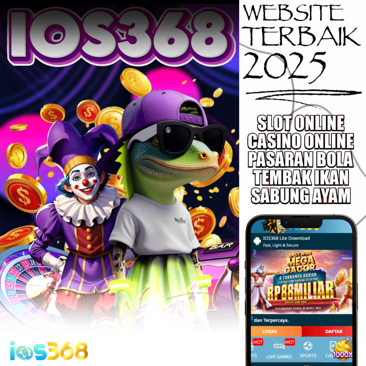 IOS368 : Link Situs Slot Judi Online Resmi Via Qris Gampang Menang